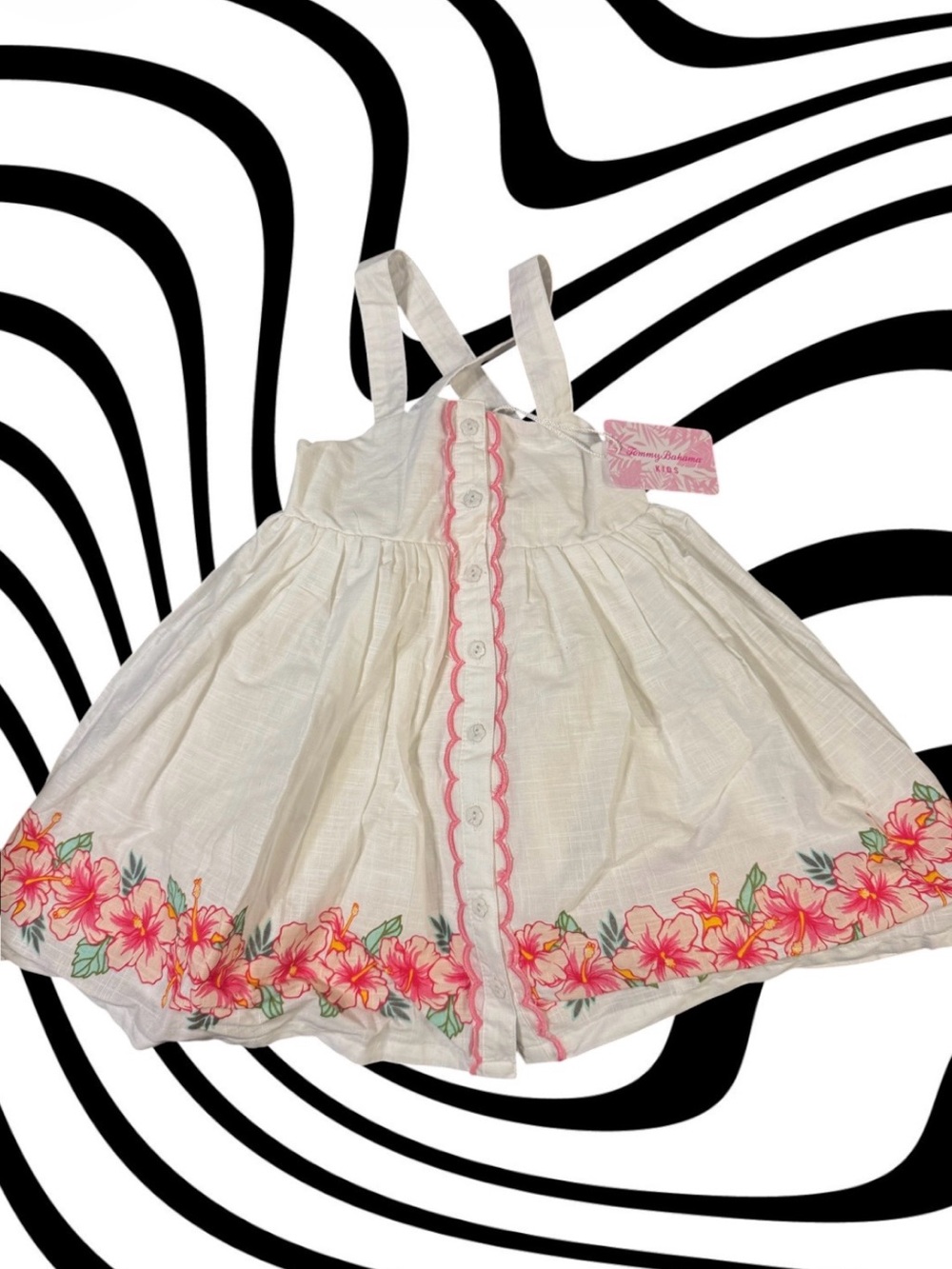 Girls White Floral Dress